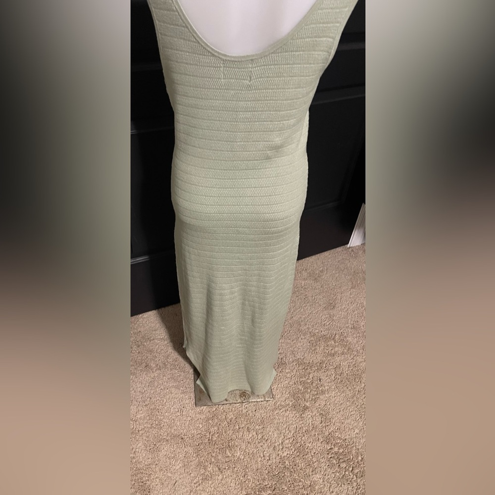 Pink Rose Light Green Maxi Dress - Picture 4 of 4
